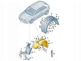 AUDI A3 ÇAMURLUK DAVLUMBAZI ÖN SOL ÖNÜN ARKASI 05-13 BSG 8P0821171C