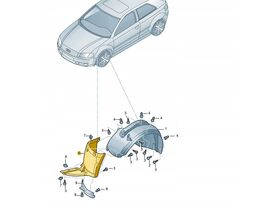 AUDI A3 ÇAMURLUK DAVLUMBAZI ÖN SOL ÖNÜN ÖNÜ 05-13 BSG 8P0821191D