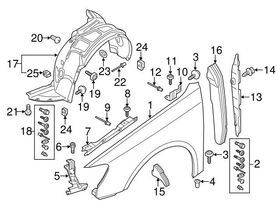 AUDI A3 ÇAMURLUK BRAKETİ SOL 13- IOE-VW 8V5821467B