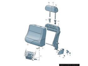 SKODA RAPID KOLTUK DÖŞEME SAĞ 13- IOE-VW 5JA881806DGGAX