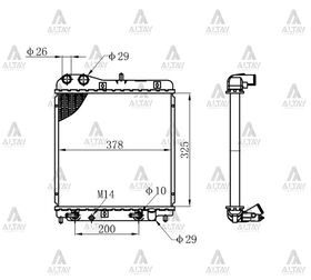 HONDA JAZZ SU RADYATÖRÜ 02-08 OTOMATİK (KÜÇÜK TİP) (Brazing) MAHER