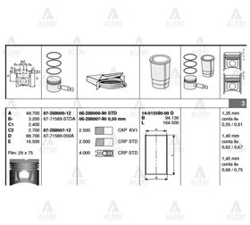 HYUNDAI H100 PİSTON SEKMANLI 94-96  L300 87-97 STD GOETZE