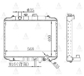 HYUNDAI H100 SU RADYATÖRÜ 22mm (Brazing) MAHER