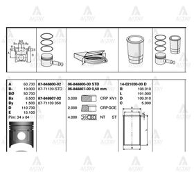 HYUNDAI HD-72 PİSTON SEKMANLI 0.50 GOETZE