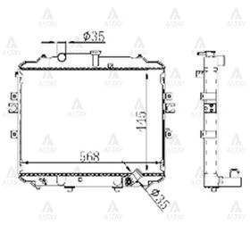 HYUNDAI KMY SU RADYATÖRÜ 05/- 26mm (Brazing) MAHER