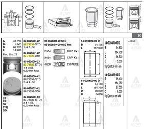 HYUNDAI STAREX SEKMAN  K-2500  KMY 05-12  PREGIO 05/- 0.50 GOETZE