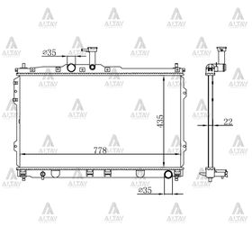 HYUNDAI H-1 SU RADYATÖRÜ 22mm (Brazing) MAHER