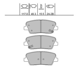 HYUNDAI SANTAFE ARKA FREN BALATASI 09/-  SORENTO 09/- MAHER