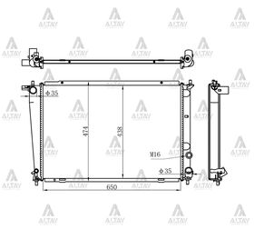 HYUNDAI STAREX SU RADYATÖRÜ 22mm (Brazing) MAHER