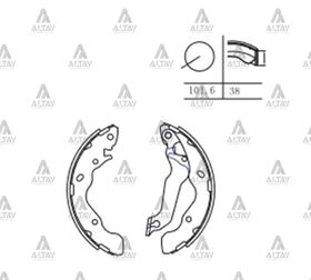 HYUNDAI ACCENT ARKA FREN BALATASI 03-06  ELANTRA 90-95 PABUÇLU MAHER