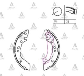 HYUNDAI ACCENT ARKA FREN BALATASI 95-00 PABUÇLU MAHER