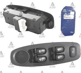 HYUNDAI ACCENT CAM AÇMA DÜĞMESİ 03-06 AYNA AYAR DÜĞMESİZ SİYAH SOL HMC