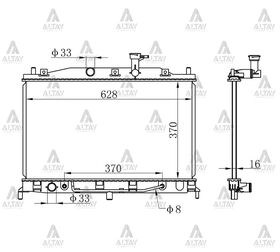 HYUNDAI ACCENT SU RADYATÖRÜ 06/-  ERA BENZİNLİ OTOMATİK (Brazing) MAHER
