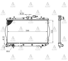 HYUNDAI ACCENT SU RADYATÖRÜ 95-00 1.3 MANUEL MÜŞÜR DELİKLİ (Brazing) MAHER