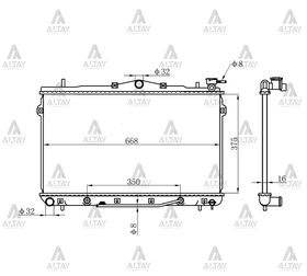 HYUNDAI ELANTRA SU RADYATÖRÜ 96-00 OTOMATİK (Brazing) MAHER