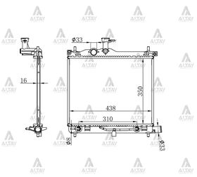 HYUNDAI i10 SU RADYATÖRÜ 09-13 OTOMATİK 1.2 BENZİNLİ (Brazing) MAHER