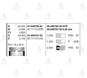 HYUNDAI i30 PİSTON SEKMANLI 07/- 1.6 BENZİNLİ STD GOETZE