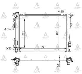 HYUNDAI SONATA SU RADYATÖRÜ 06/- 2.4 OTOMATİK (Brazing) MAHER