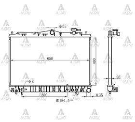 HYUNDAI SONATA SU RADYATÖRÜ 90-94 OTOMATİK (Brazing) MAHER