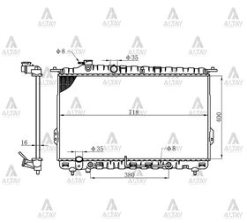 HYUNDAI SONATA SU RADYATÖRÜ 98-05 OTOMATİK (Brazing) MAHER