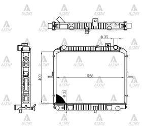 KIA BONGO SU RADYATÖRÜ 97-04  K-2700 04/- 32mm (Brazing) MAHER