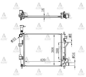 KIA PICANTO SU RADYATÖRÜ 11/- 1.0  1.2 OTOMATİK (Brazing) MAHER