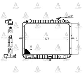 KIA PREGIO SU RADYATÖRÜ 26mm (Brazing) MAHER