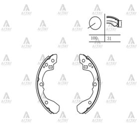 KIA RIO ARKA FREN BALATASI 00-04 PABUÇLU MAHER