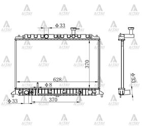 KIA RIO SU RADYATÖRÜ BENZİNLİ 06/-  OTOMATİK (Brazing) MAHER