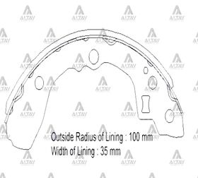 KIA SEPHIA ARKA FREN BALATASI 92-01  SHUMA  TOWNER PABUÇLU MAHER