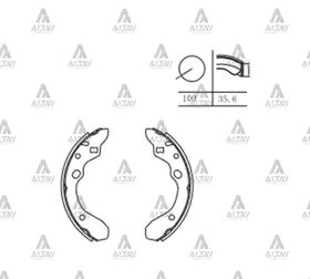 MAZDA 323 ARKA FREN BALATASI 93-98 KALIN PABUÇLU MAHER