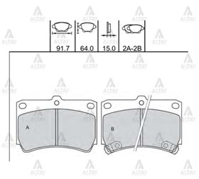 MAZDA 323 ÖN FREN BALATASI 90-95  RIO 00-06 MAHER
