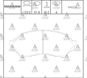 MAZDA 323 ÖN FREN BALATASI 99-02 MAHER