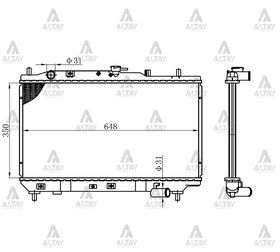 MAZDA 323 SU RADYATÖRÜ 90-95 MANUEL 1.6 1.8 H.B. (Brazing) MAHER