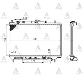 MAZDA 323 SU RADYATÖRÜ 90-95 OTOMATİK 1.6 SEDAN (Brazing) MAHER