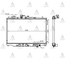 MAZDA 626 SU RADYATÖRÜ 88-92 MANUEL 1.61.82.0 (Brazing) MAHER