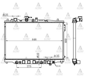 MAZDA 626 SU RADYATÖRÜ 88-92 OTOMATİK (Brazing) MAHER