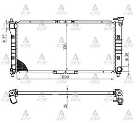 MAZDA 626 SU RADYATÖRÜ 92-01 MANUEL 2.0 26mm (Brazing) MAHER