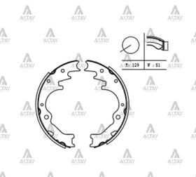 MAZDA B2500 ARKA FREN BALATASI 96-00  B2200 88-95 PABUÇLU 4x2 - 4x4 MAHER