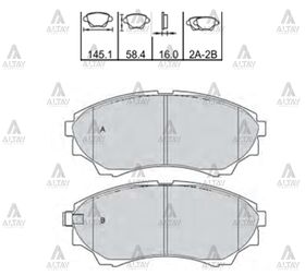MAZDA B2500 ÖN FREN BALATASI 06/-  BT-50 4X4  RANGER 06/-  4X4 MAHER