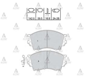 MAZDA B2500 ÖN FREN BALATASI 96-00 4X4 MAHER