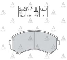 MAZDA E2200 ÖN FREN BALATASI 98-04  PAJERO 3.2 03-06 D-MAX 08-12 3.0 TİP 3 MAHER