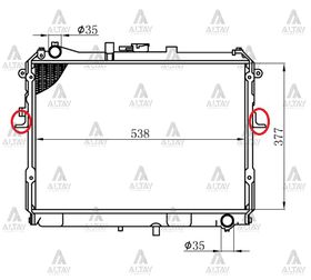 MAZDA E2200 SU RADYATÖRÜ 32mm (Brazing) MAHER