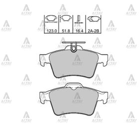 MAZDA 3 ARKA FREN BALATASI DİSK  PRIMERA 03/- C5 C-MAX FOCUS VECTRA C S40 C70 MAHER