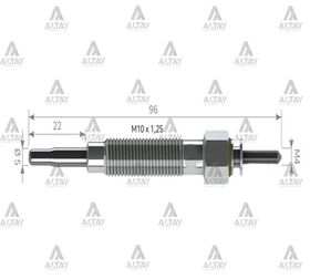 MITSUBISHI L300  L200  H100 KIZDIRMA BUJİSİ  PICKUP TD-25  TD-27  BMC 12V. SVAC