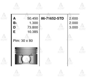 NISSAN PICKUP PİSTON SEKMANSIZ TD-27 TURBO  TERRANO STD GOETZE