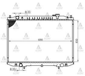 NISSAN PICKUP SU RADYATÖRÜ 02/- YD25  D-22 4x4 (Brazing) MAHER