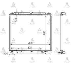 NISSAN PICKUP SU RADYATÖRÜ 06/-  NAVARA OTOMATİK 26mm (Brazing) MAHER
