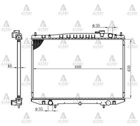NISSAN PICKUP SU RADYATÖRÜ 97-02 D-22 (Brazing) MAHER