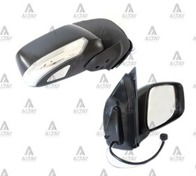 NISSAN PICKUP YAN AYNA 08/- NAVARA ELEKTRİKLİ ISITMALI SİNYALLİ OTOMATİK KATLANIR SİYAH SAĞ T.W.
